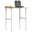 Banco de trabajo madera maciza de roble 80x60x(71,5-98) cm