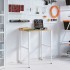 Banco de trabajo madera maciza de roble 80x60x(71,5-98)