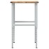 Banco de trabajo madera maciza de roble 80x60x(71,5-98)