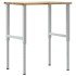 Banco de trabajo madera maciza de roble 80x60x(71,5-98)