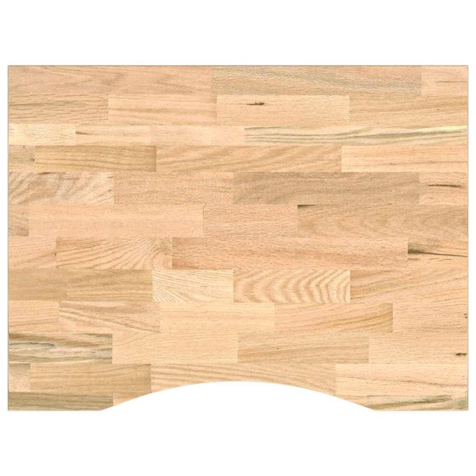 Banco de trabajo madera maciza de roble 80x60x(71,5-98)