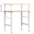 Banco de trabajo madera maciza de roble 80x60x(71,5-98)