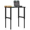 Banco de trabajo madera roble marrón oscuro 80x60x(71,5-98) cm