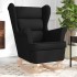 Silla mecedora de tela negro 74x90x102