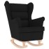 Silla mecedora de tela negro 74x90x102