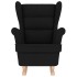Silla mecedora de tela negro 74x90x102