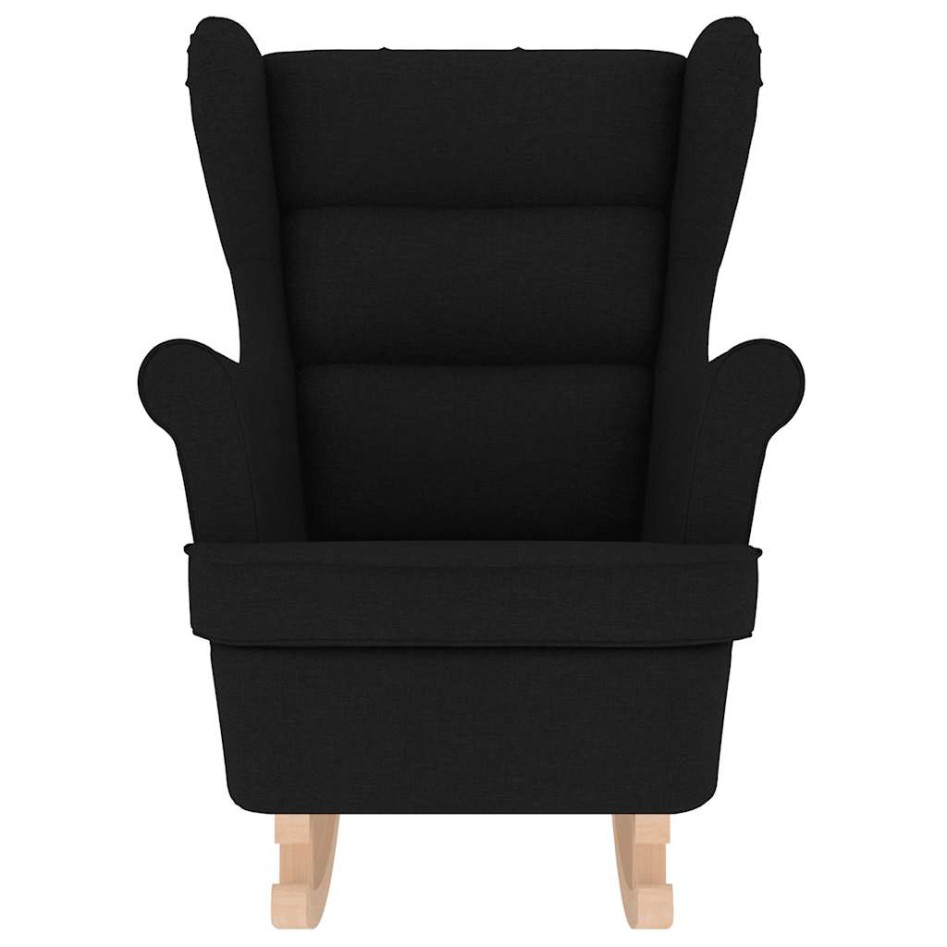 Silla mecedora de tela negro 74x90x102
