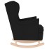 Silla mecedora de tela negro 74x90x102