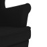 Silla mecedora de tela negro 74x90x102