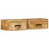 Mesitas de noche de pared 2 uds madera maciza de mango
