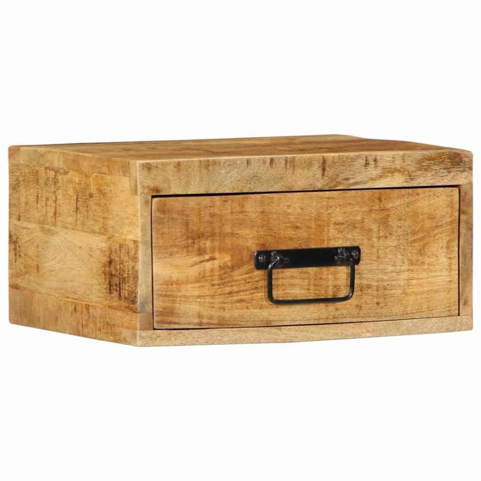 Mesitas de noche de pared 2 uds madera maciza de mango