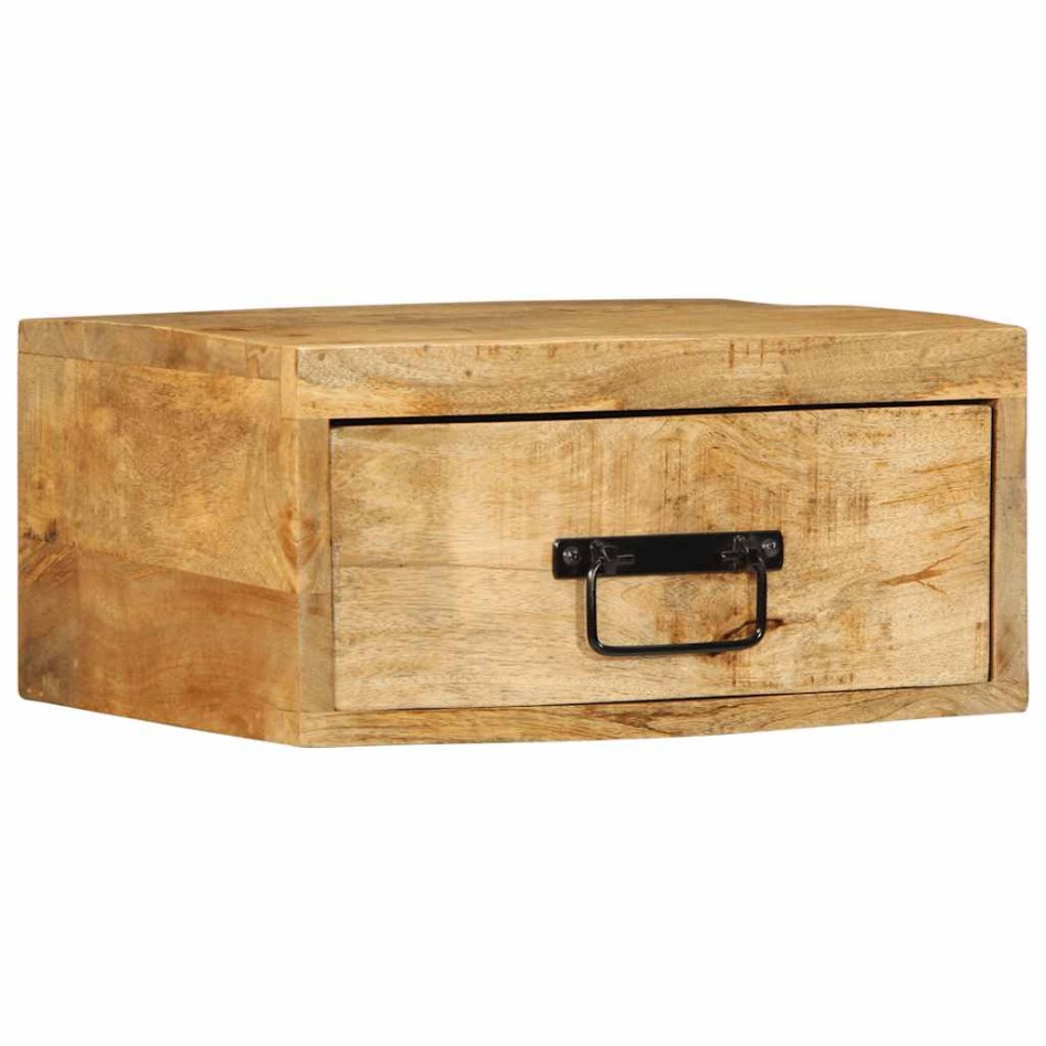 Mesitas de noche de pared 2 uds madera maciza de mango