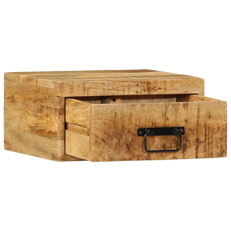Mesitas de noche de pared 2 uds madera maciza de mango