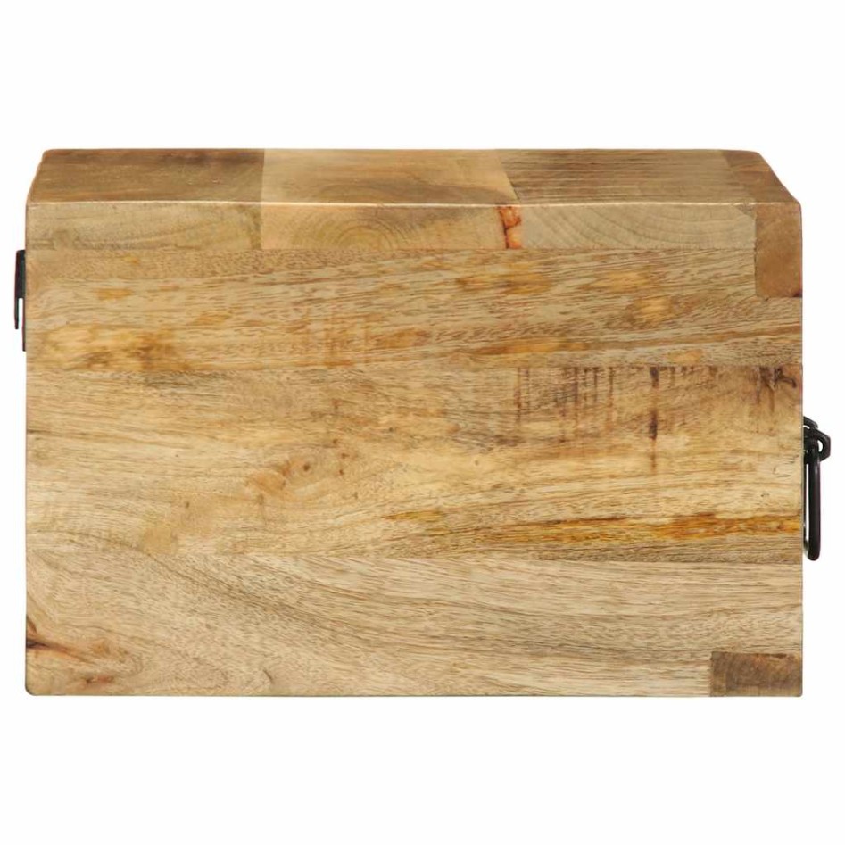 Mesitas de noche de pared 2 uds madera maciza de mango