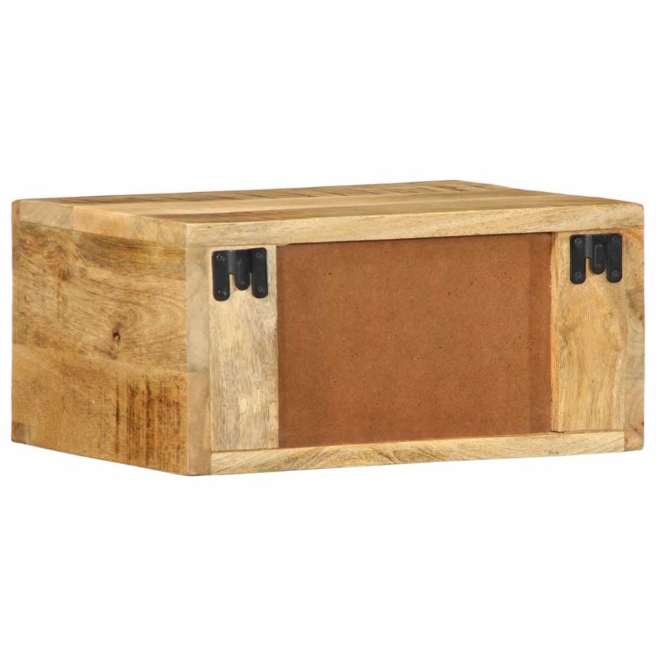 Mesitas de noche de pared 2 uds madera maciza de mango