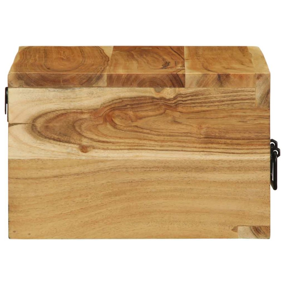 Mesitas de noche de pared 2 uds madera maciza de