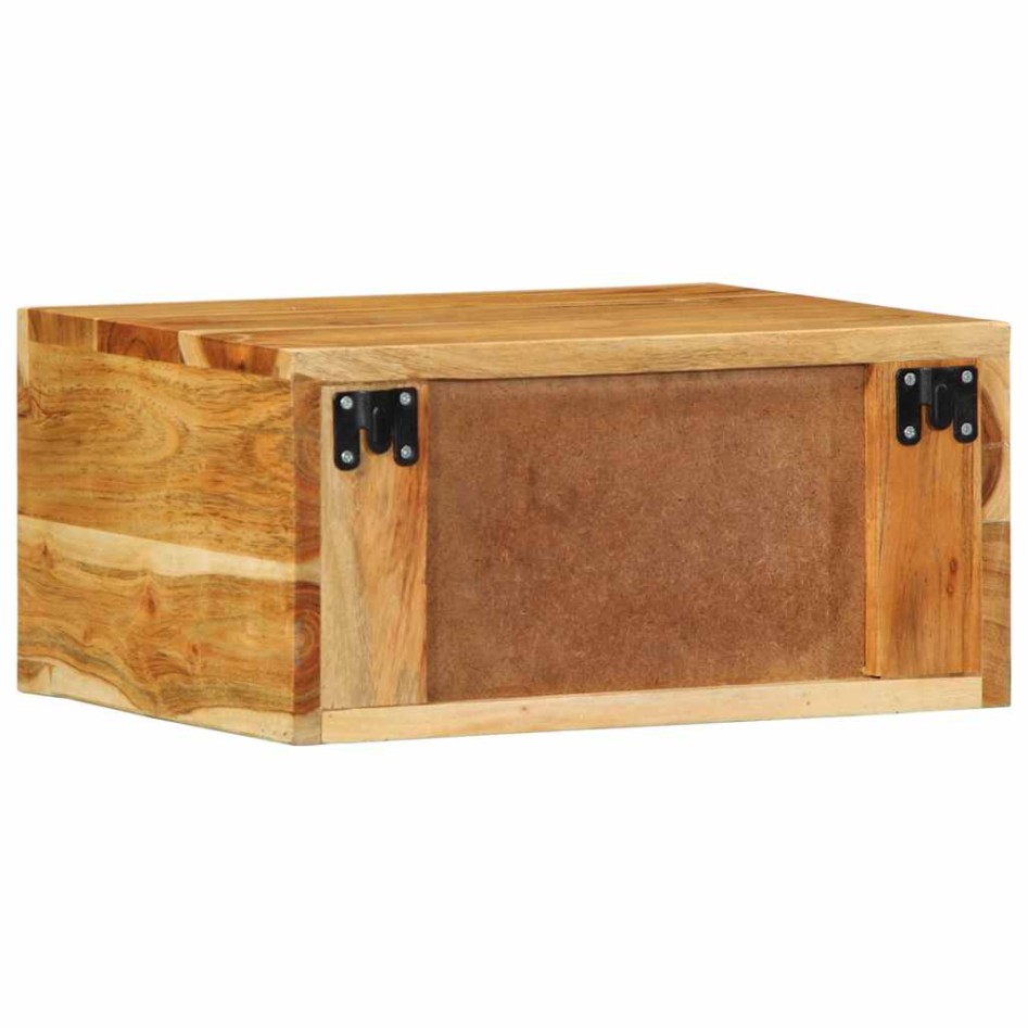 Mesitas de noche de pared 2 uds madera maciza de