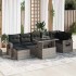 Set de sofás de jardín y cojines 8 piezas ratán sintético