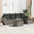 Set de muebles de jardín 6 pzas y cojines ratán sintético