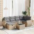 Set sofás de jardín 7 piezas y cojines ratán sintético