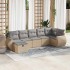Set sofás de jardín 7 piezas y cojines ratán sintético