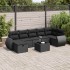 Set de sofás de jardín y cojines 8 piezas ratán sintético