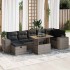 Set sofás jardín y cojines 5 pzas ratán sintético acacia