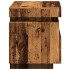 Mesita de noche luces LED 2 uds madera envejecida 40x39x48,5