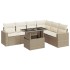 Set sofás de jardín 7 piezas y cojines ratán sintético