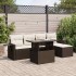 Set sofás de jardín 6 piezas y cojines ratán sintético