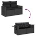 Set de muebles de jardín 5 pzas y cojines ratán sintético