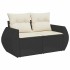 Set de muebles de jardín 5 pzas y cojines ratán sintético