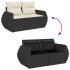 Set de muebles de jardín 5 pzas y cojines ratán sintético