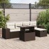 Set sofás de jardín 6 piezas y cojines ratán sintético