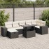 Set de muebles de jardín 5 pzas y cojines ratán sintético