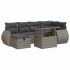 Set sofás jardín y cojines 8 pzas ratán sintético acacia
