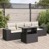 Set de muebles de jardín 5 pzas y cojines ratán sintético