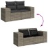 Set de muebles de jardín 6 pzas y cojines ratán sintético