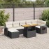 Set de sofás de jardín y cojines 8 piezas ratán sintético