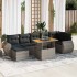 Set de sofás de jardín y cojines 8 piezas ratán sintético