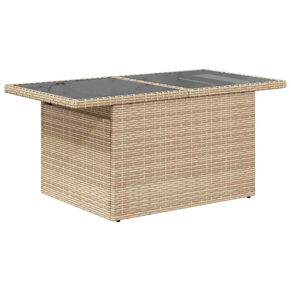 Set sofás de jardín 7 piezas y cojines ratán sintético