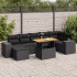 Set de sofás de jardín y cojines 8 piezas ratán sintético