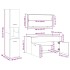Juego muebles de baño 4 pzas madera contrachapada gris