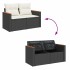 Set de muebles de jardín 5 pzas y cojines ratán sintético