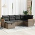 Set de muebles de jardín 6 pzas y cojines ratán sintético