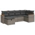 Set de muebles de jardín 6 pzas y cojines ratán sintético