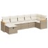 Set sofás de jardín 7 piezas y cojines ratán sintético