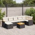 Set de sofás de jardín y cojines 8 piezas ratán sintético