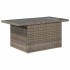 Set sofás jardín y cojines 6 pzas ratán sintético acacia