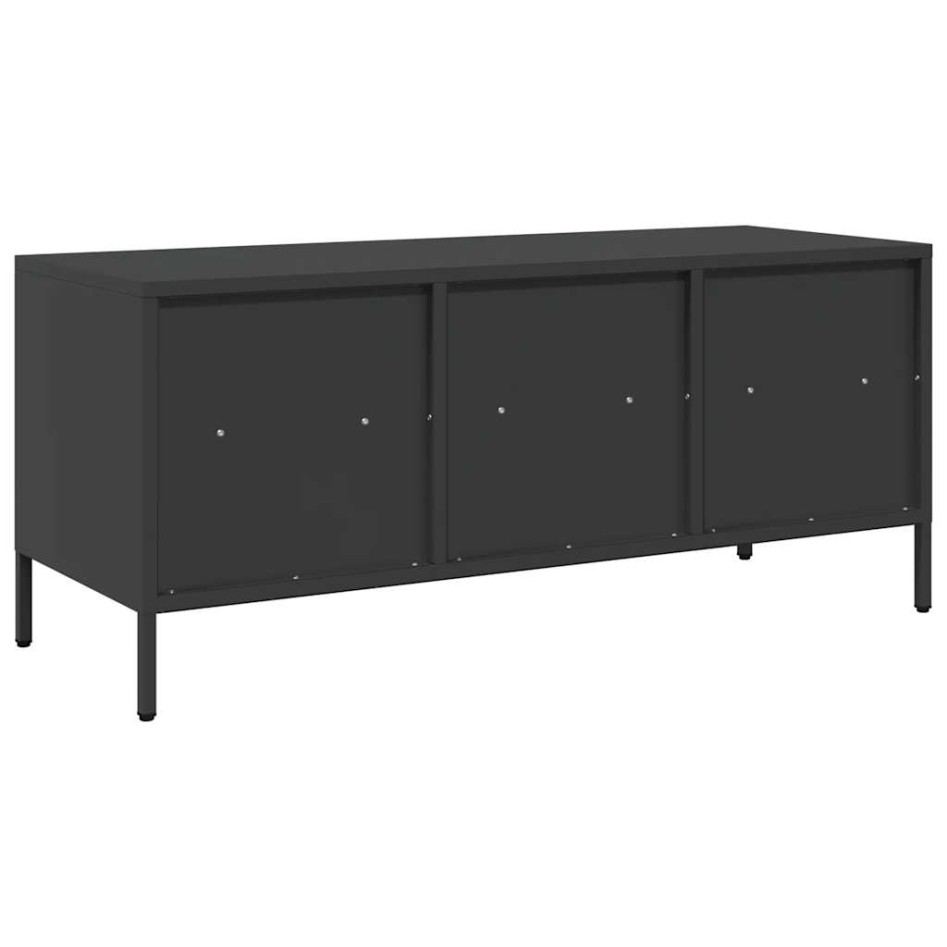 Mueble para TV acero laminado en frío negro 101,5x39x43,5